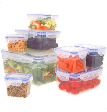 Max Home Pack : 8 récipients hermétiques en plastique de...