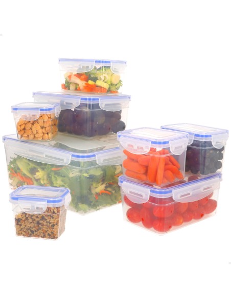 Max Home Pack : 8 récipients hermétiques en plastique de 0,2 à 4,5 L