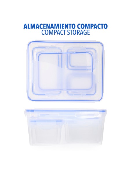 Max Home Pack : 8 récipients hermétiques en plastique de 0,2 à 4,5 L