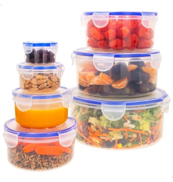 Max Home Pack : 7 récipients hermétiques en plastique de...