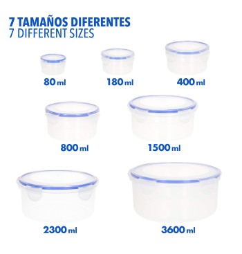 Max Home Pack : 7 récipients hermétiques en plastique de... 2