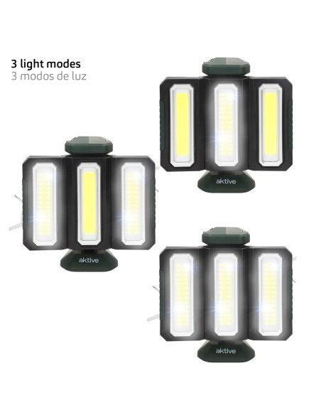 Projecteur extérieur triple LED 3 en 1 USB et powerbank 1500 lumens
