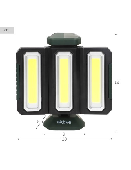 Projecteur extérieur triple LED 3 en 1 USB et powerbank 1500 lumens