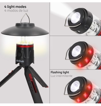 Torche LED 3-en-1 sur trépied avec USB et powerbank 220... 2
