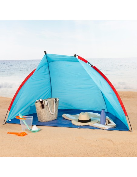 Tente coupe-vent et plage pour 2 personnes avec sol et poche