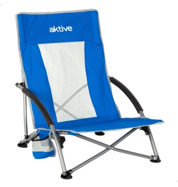 Chaise basse pliante 50x51x67 cm bleu