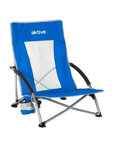 Chaise basse pliante 50x51x67 cm bleu