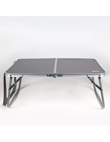 Table de camping pliable anthracite avec poignées