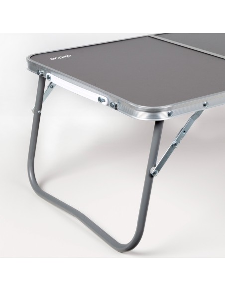 Table de camping pliable anthracite avec poignées