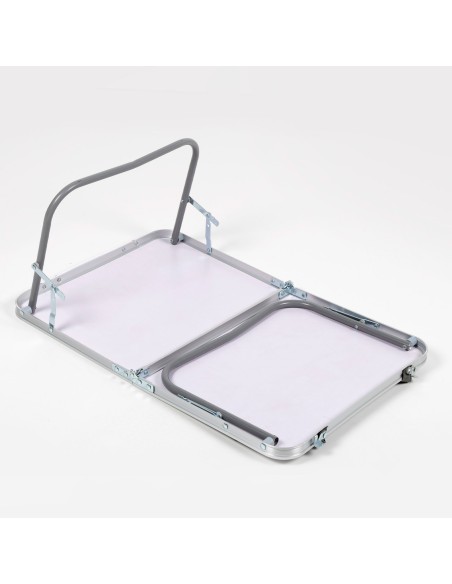Table de camping pliable anthracite avec poignées
