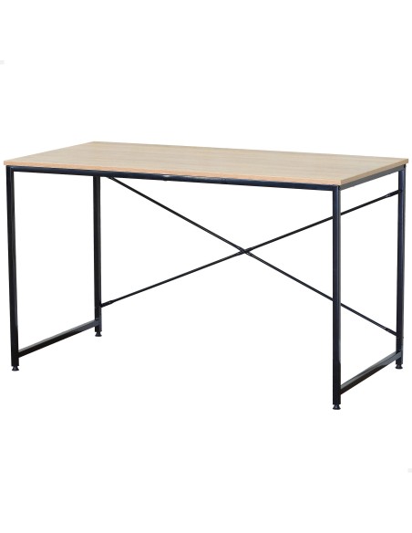 Max Home : bureau en bois et acier 120 x 60 x 71 cm