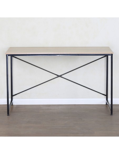 Max Home : bureau en bois et acier 120 x 60 x 71 cm