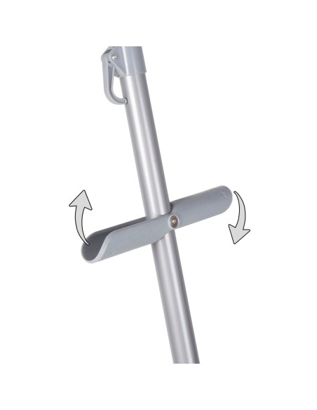 Parapluie de plage coupe-vent 8 cannes 220 cm bleu spirale ancre