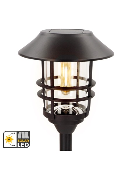 Lot de 2 balises solaires LED lumière chaude 6 lumens IP44