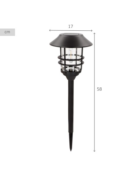Lot de 2 balises solaires LED lumière chaude 6 lumens IP44