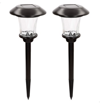Set de 2 balizas solares LED 6 lúmenes con estaca
