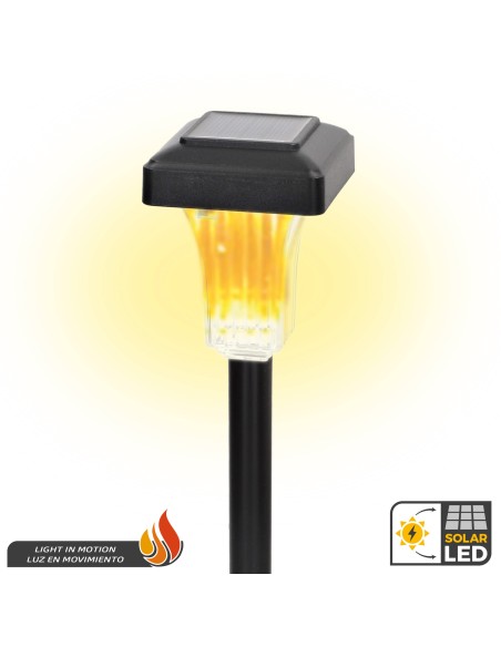 Lot de 4 balises solaires LED 5-10 lumens avec projection décorative