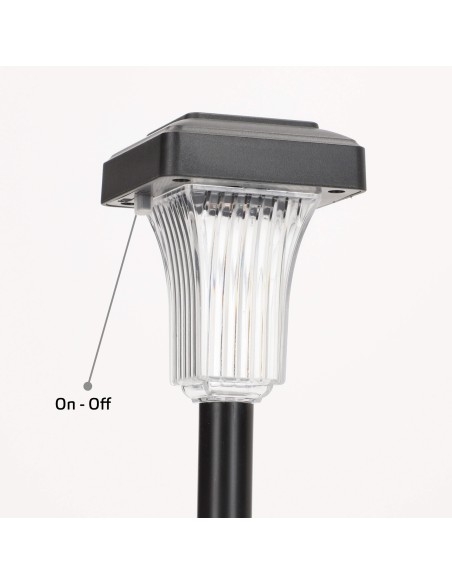 Lot de 4 balises solaires LED 5-10 lumens avec projection décorative