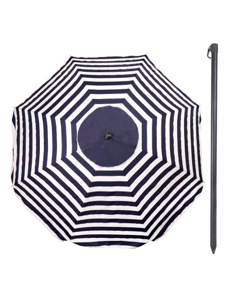 Parapluie de plage avec 8 baleines 240 cm Parapluie de plage de marin