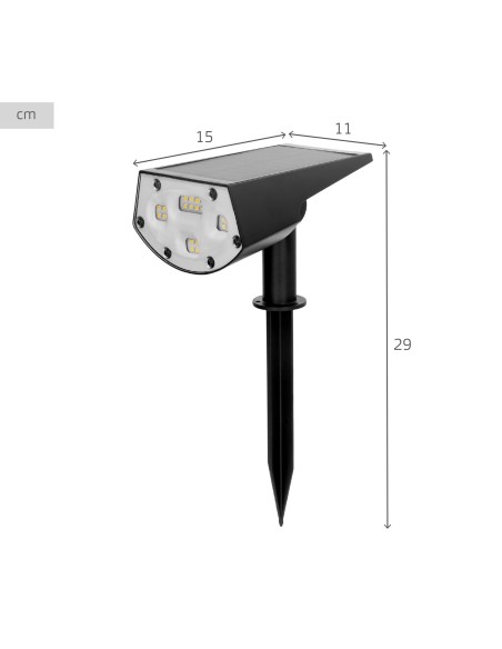 Projecteur solaire LED 5-10 lumens installation 2 en 1