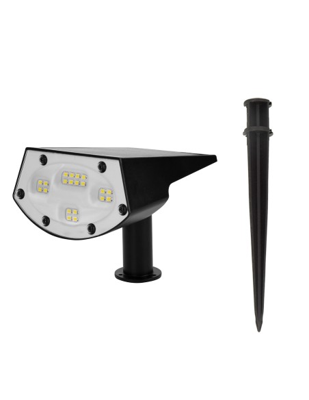 Projecteur solaire LED 5-10 lumens installation 2 en 1