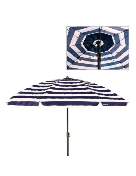 Parapluie de plage avec 8 baleines 240 cm Parapluie de plage de marin