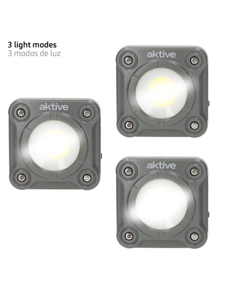 Projecteur LED portable de 1000 lumens avec clip, base magnétique et chargeur USB
