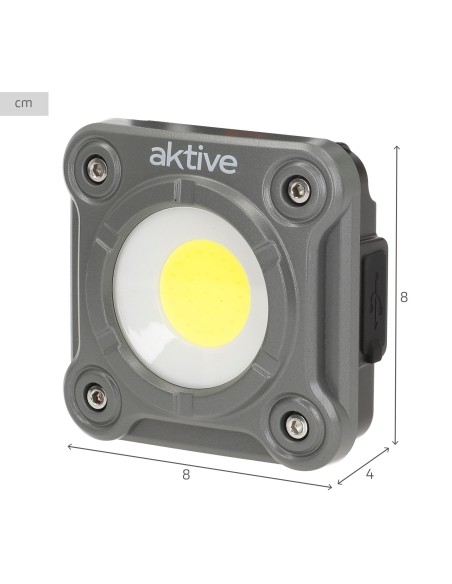 Projecteur LED portable de 1000 lumens avec clip, base magnétique et chargeur USB