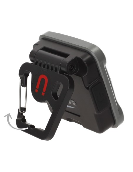 Projecteur LED portable de 1000 lumens avec clip, base magnétique et chargeur USB