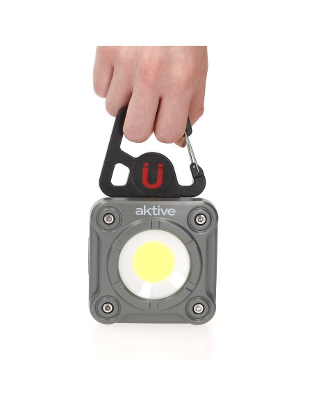 Projecteur LED portable de 1000 lumens avec clip, base magnétique et chargeur USB