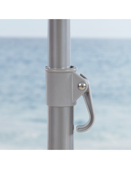 Parapluie de plage coupe-vent 8 tiges 240 cm rayures marinières