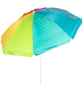 Parapluie de plage coupe-vent 8 tiges 240 cm multicolore