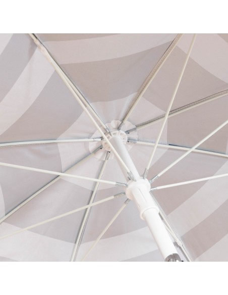 Parapluie de plage 8 tiges 180 cm rayures bleu marine