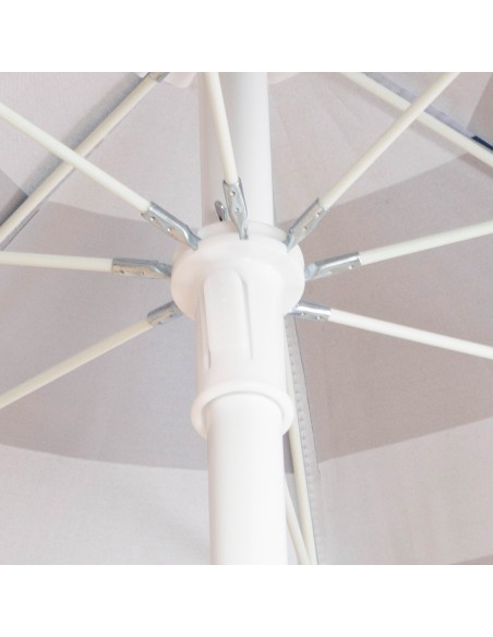 Parapluie de plage 8 tiges 180 cm rayures bleu marine