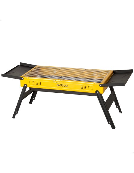 Barbecue portable au charbon de bois avec plateaux 89x33x33 cm