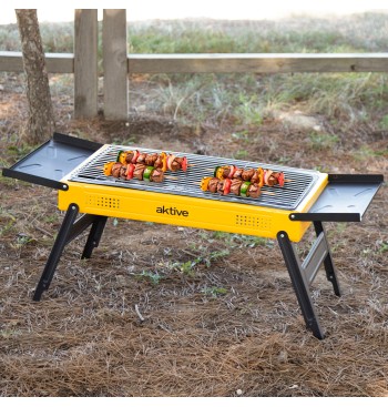 Barbecue portable au charbon de bois avec plateaux... 2