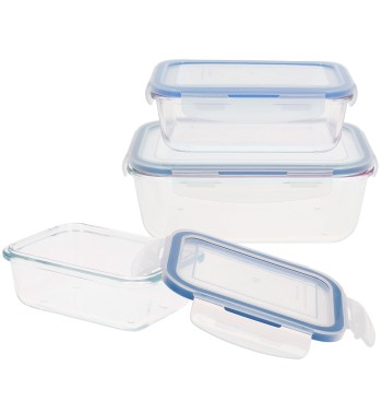Max Home Pack : 3 récipients hermétiques en verre de...