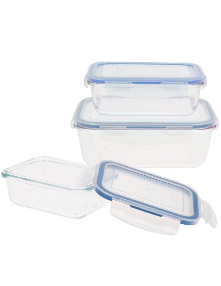 Max Home Pack : 3 récipients hermétiques en verre de 330/800/1 500 ml