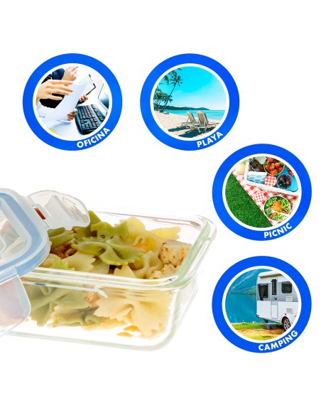 Max Home Pack : 3 récipients hermétiques en verre de 330/800/1 500 ml
