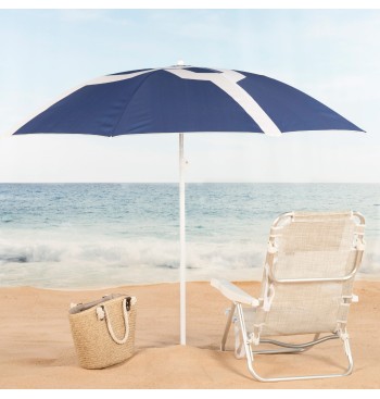 Parapluie de plage 8 cannes 200 cm noeud marin 2