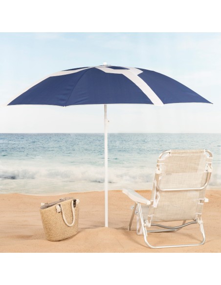 Parapluie de plage 8 cannes 200 cm noeud marin