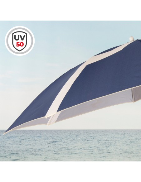 Parapluie de plage 8 cannes 200 cm noeud marin