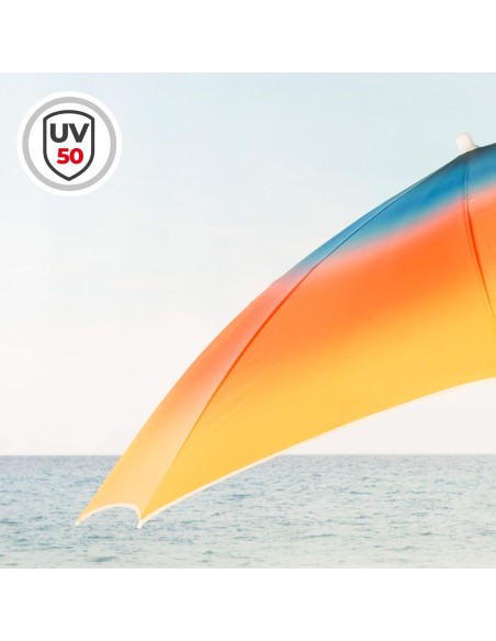 Parapluie de plage 8 tiges 180 cm multicolore
