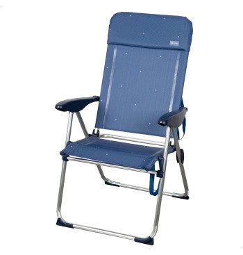 Chaise haute de plage multi-positions 48x65x110 cm bleu...
