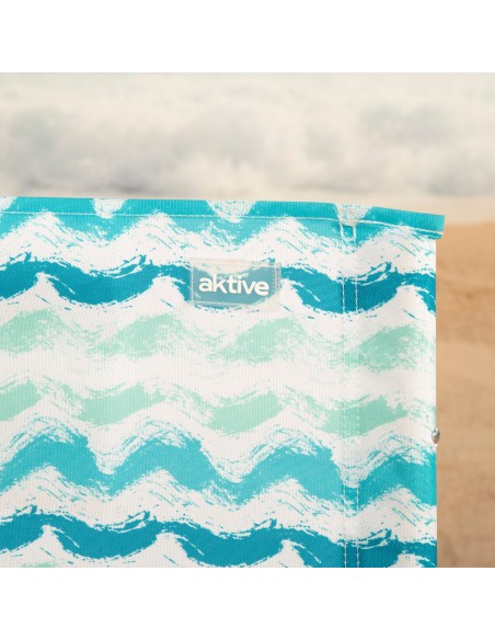 Mini chaise de plage fixe basse (1 kg) 45x50x50 cm vagues