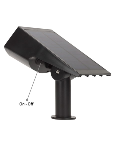 Balise solaire LED lumière chaude avec 2 intensités 5-10 lumens