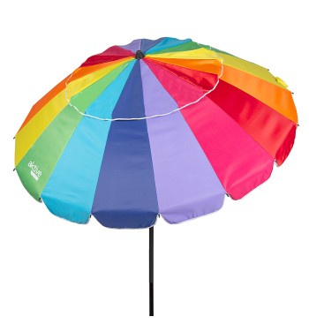 Sombrilla playa antiviento 16 varillas 220 cm multicolor