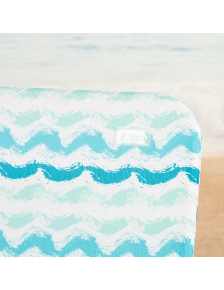 Chaise de plage basse fixe 45x40x70 cm vagues