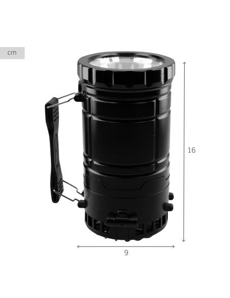 Lanterne LED 2 en 1 à piles et ventilateur de camping 270 lumens avec poignée