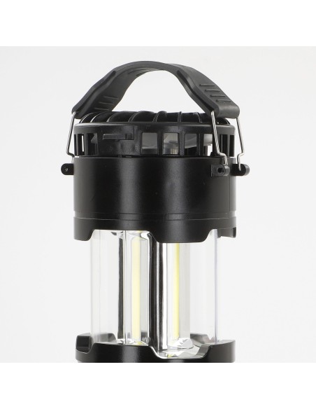 Lanterne LED 2 en 1 à piles et ventilateur de camping 270 lumens avec poignée